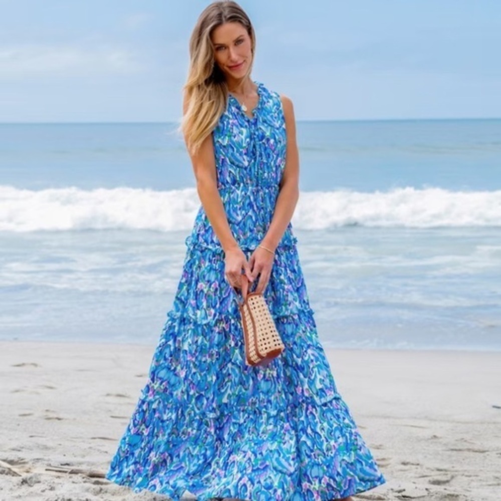Cupshe Blue and Purple Maxi Dress